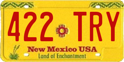 NM license plate 422TRY