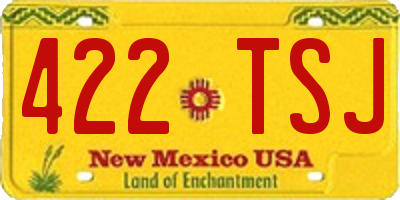 NM license plate 422TSJ