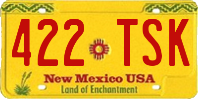 NM license plate 422TSK