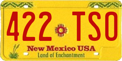 NM license plate 422TSO