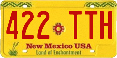 NM license plate 422TTH