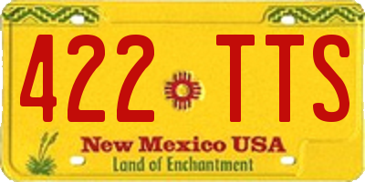 NM license plate 422TTS