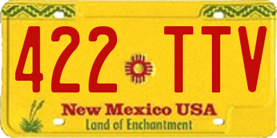 NM license plate 422TTV