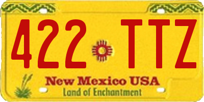 NM license plate 422TTZ