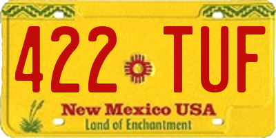 NM license plate 422TUF
