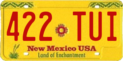 NM license plate 422TUI