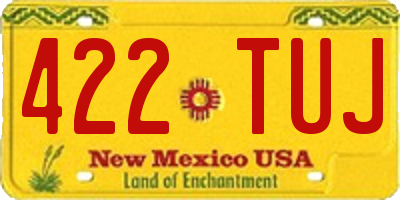 NM license plate 422TUJ