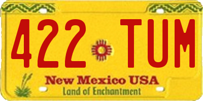 NM license plate 422TUM