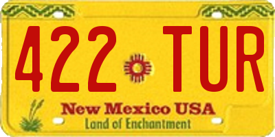 NM license plate 422TUR
