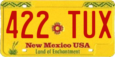 NM license plate 422TUX