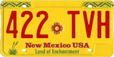 NM license plate 422TVH