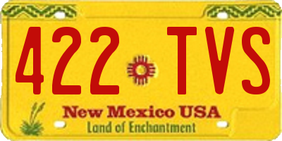 NM license plate 422TVS