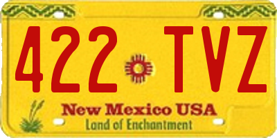 NM license plate 422TVZ