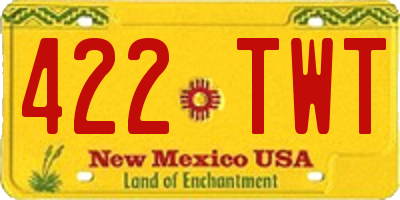 NM license plate 422TWT