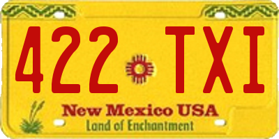 NM license plate 422TXI