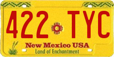 NM license plate 422TYC