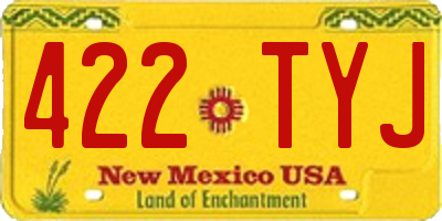 NM license plate 422TYJ