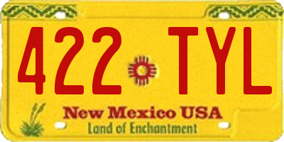NM license plate 422TYL