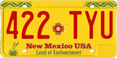 NM license plate 422TYU