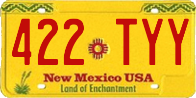 NM license plate 422TYY