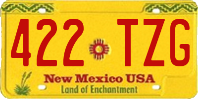 NM license plate 422TZG
