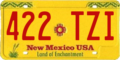 NM license plate 422TZI