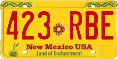 NM license plate 423RBE