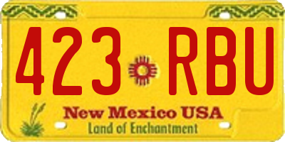 NM license plate 423RBU