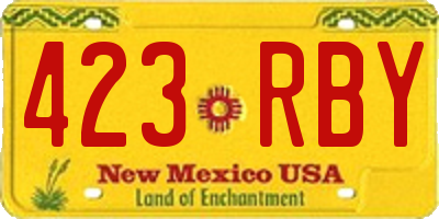 NM license plate 423RBY