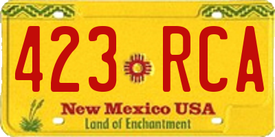 NM license plate 423RCA