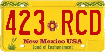 NM license plate 423RCD