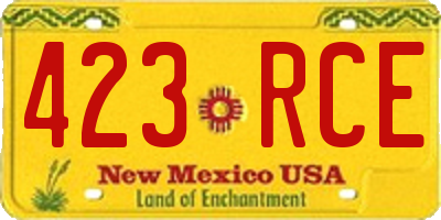 NM license plate 423RCE