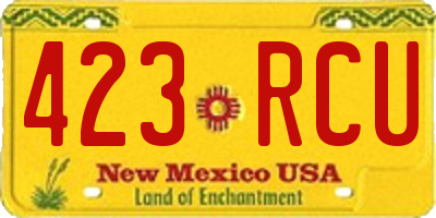 NM license plate 423RCU