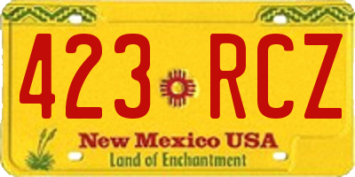 NM license plate 423RCZ