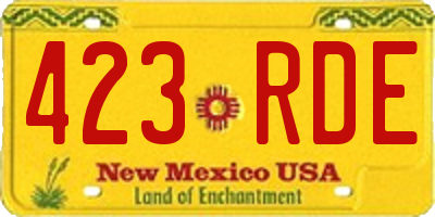 NM license plate 423RDE
