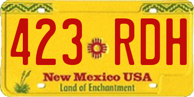 NM license plate 423RDH