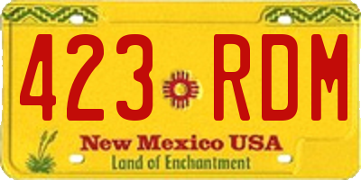 NM license plate 423RDM