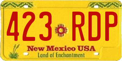 NM license plate 423RDP