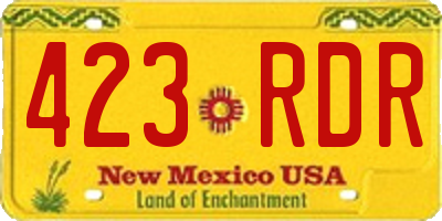 NM license plate 423RDR