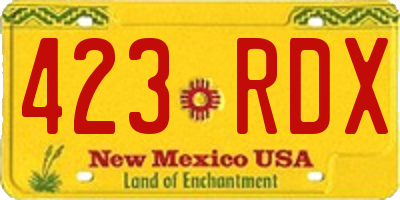 NM license plate 423RDX