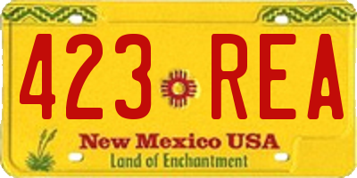 NM license plate 423REA