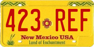 NM license plate 423REF