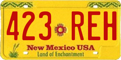 NM license plate 423REH