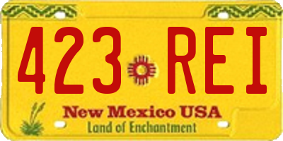 NM license plate 423REI