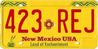 NM license plate 423REJ