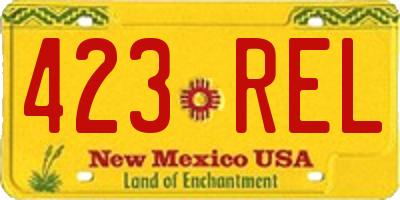 NM license plate 423REL