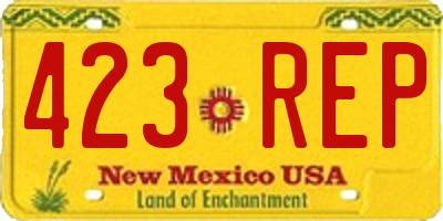 NM license plate 423REP