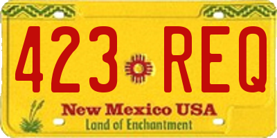 NM license plate 423REQ