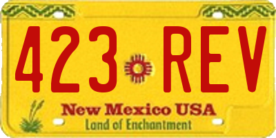 NM license plate 423REV