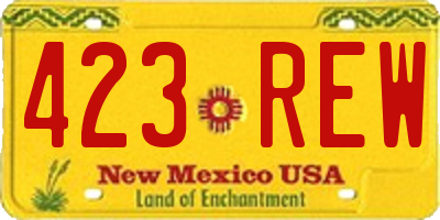NM license plate 423REW
